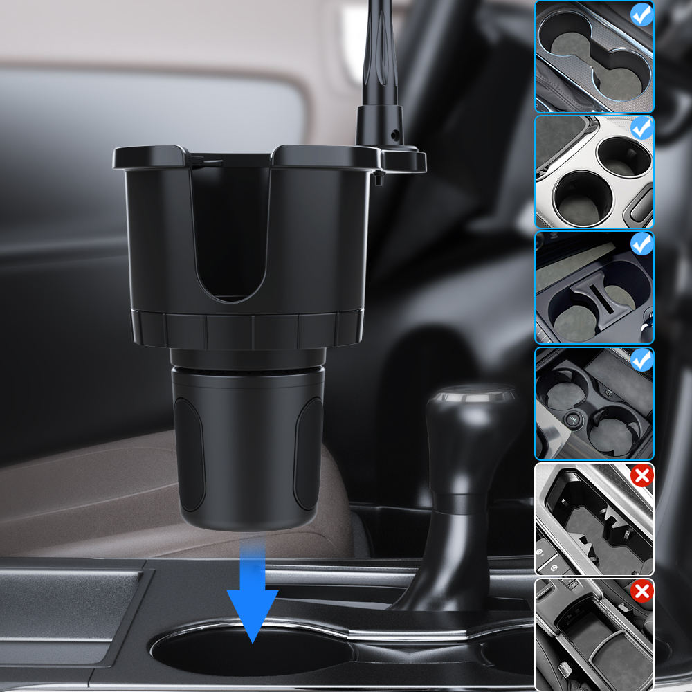 GreatYYT Luxury Interior Car Cup Holder - Adjustable Phone Beverage Holder (Model HS208) for Tesla M